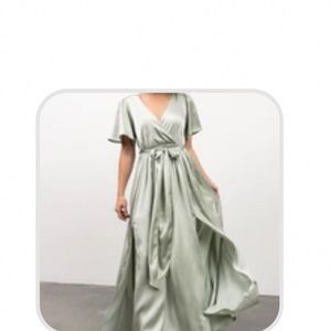 Baltic born Satin Sicily Dress sage